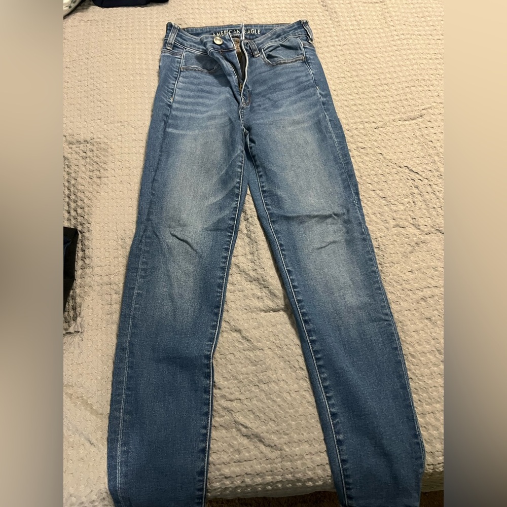 American Eagle Outfitters Light Blue Straight Leg Jeans